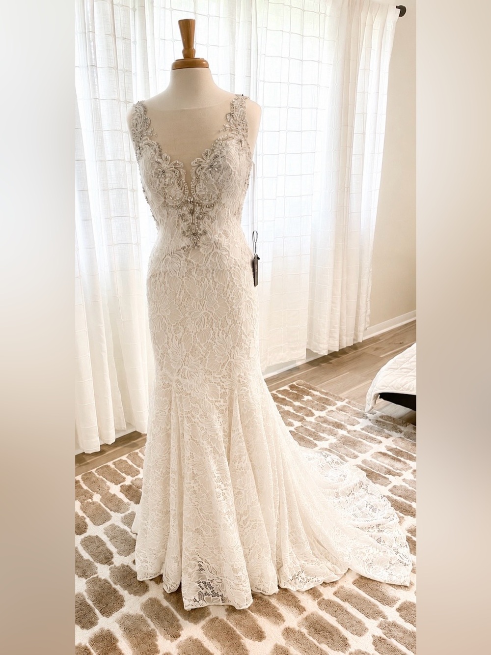 Allure Ivory Lace Beaded Wedding Dress